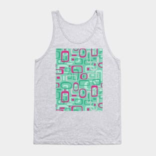 Funkadelic Geometric Mid Century Modern Print Pattern Tank Top